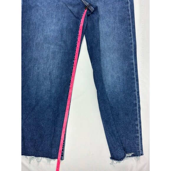 NWT DAZE Pleaser High Waist Raw Hem Crop Jeans Size 32 - Picture 10 of 10